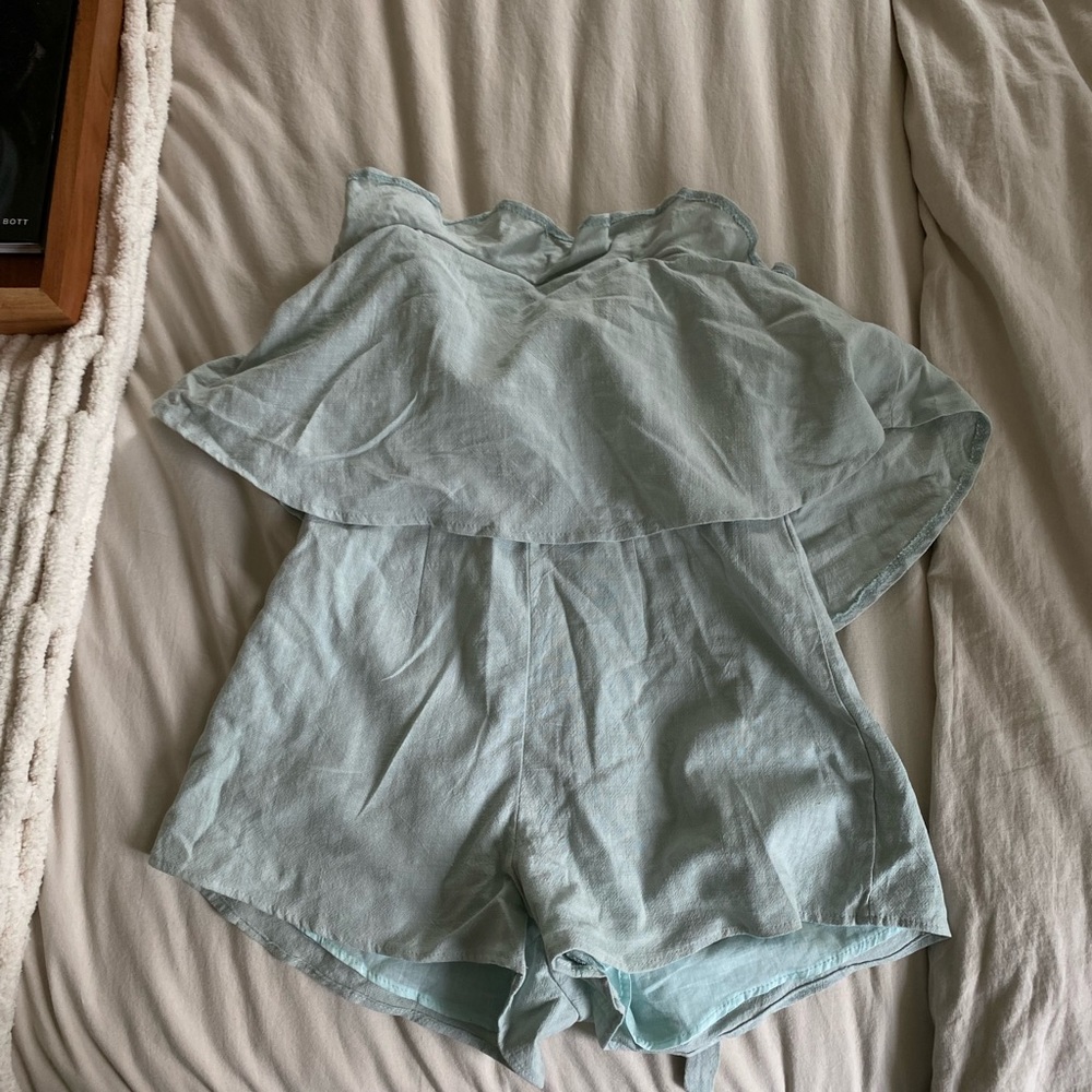 Princess polly teal romper